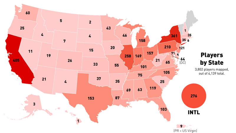 Illustration for article titled Infographics: Where Do Pro Basketball Players Come From?